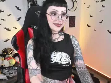 herinfernalmajesty — hello /menu - lovense on **patterns 15/55/88/100** #goth #bigass #tease #glasses #tattoo